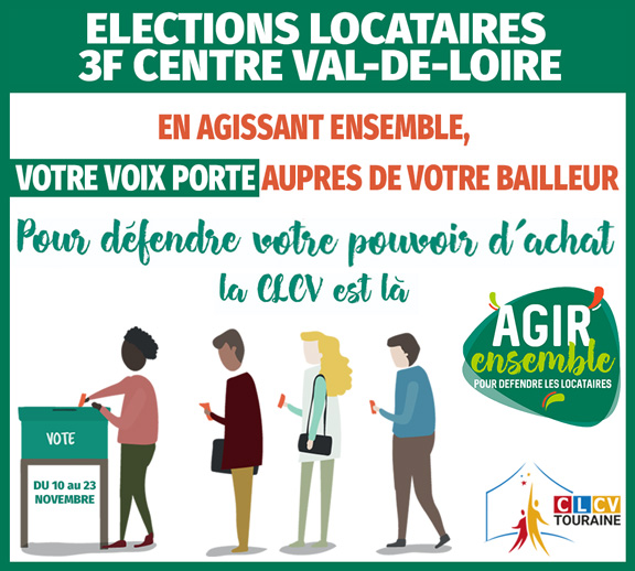 elections hlm 2022 3F Centre Val-de-Loire la clcv touraine presente des listes aux elections des representants des locataires
