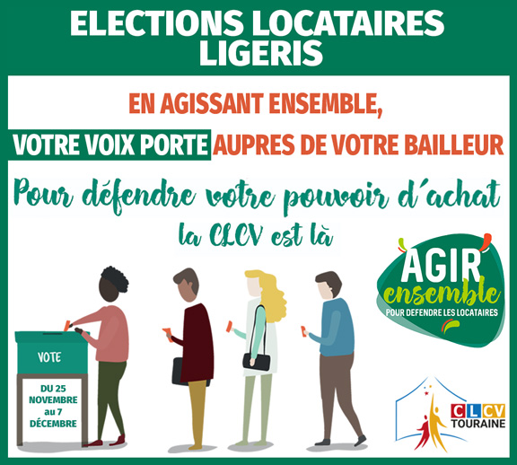 elections hlm 2022 Ligéris la clcv touraine presente des listes aux elections des representants des locataires